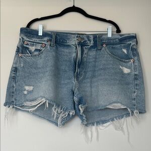 GAP Light Blue Distressed Jean Shorts